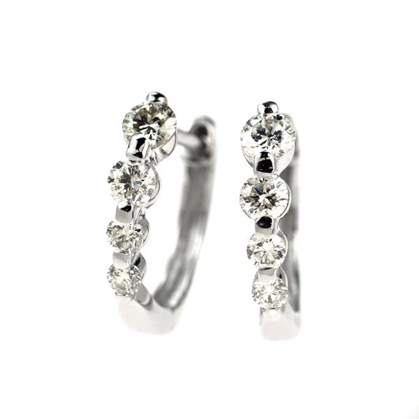 Pt900 ダイヤモンド ピアス 0.50ct フープ