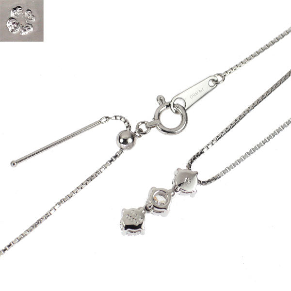 フォーハート Pt900/ Pt850 ダイヤモンド ペンダントネックレス 0.50ct スリーストーン
