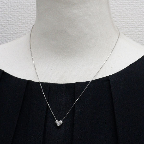 フォーハート Pt900/ Pt850 ダイヤモンド ペンダントネックレス 0.50ct スリーストーン