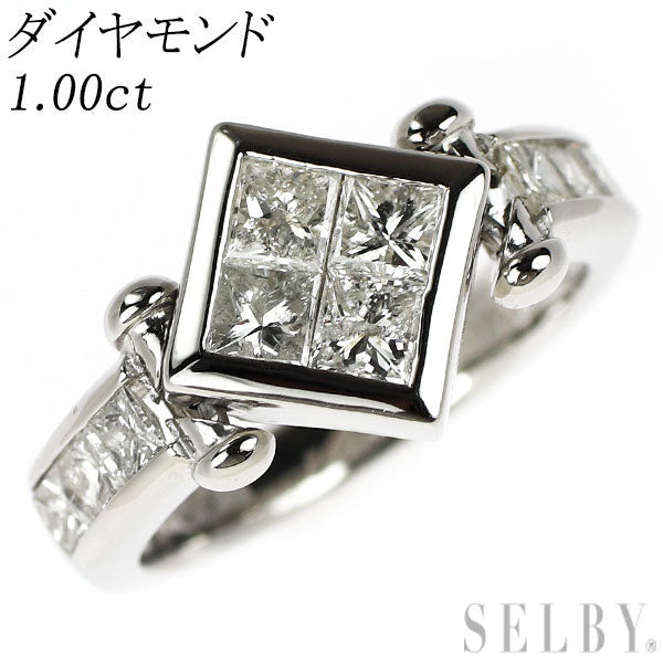 Pt900 ダイヤモンド リング 1.00ct ミステリーセッティング