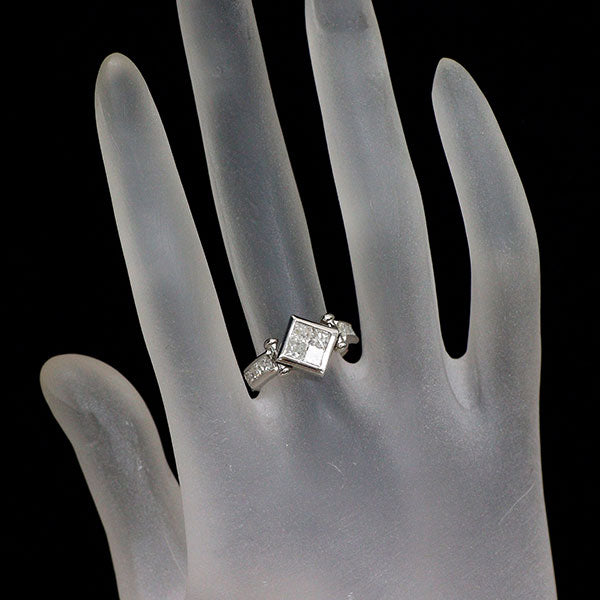 Pt900 ダイヤモンド リング 1.00ct ミステリーセッティング