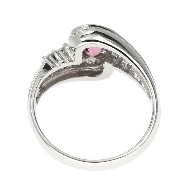 Pt900 拡散加熱処理サファイア ダイヤモンド リング 1.049ct D0.36ct