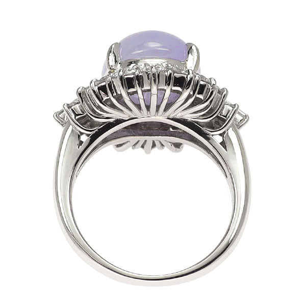 Pt900 ラベンダー翡翠 ダイヤモンド リング 5.71ct D1.18ct