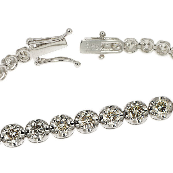 K18WG ダイヤモンド テニス ブレスレット 3.00ct