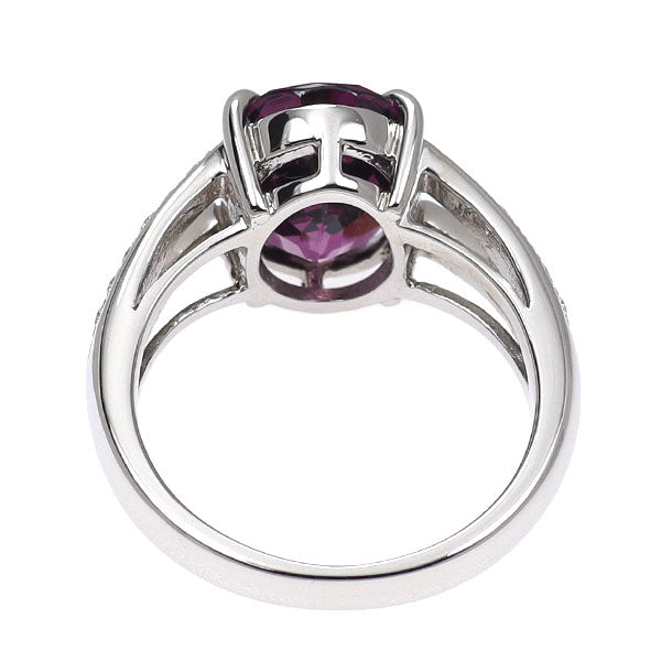Pt900 ガーネット ダイヤモンド リング 4.60ct D0.216ct