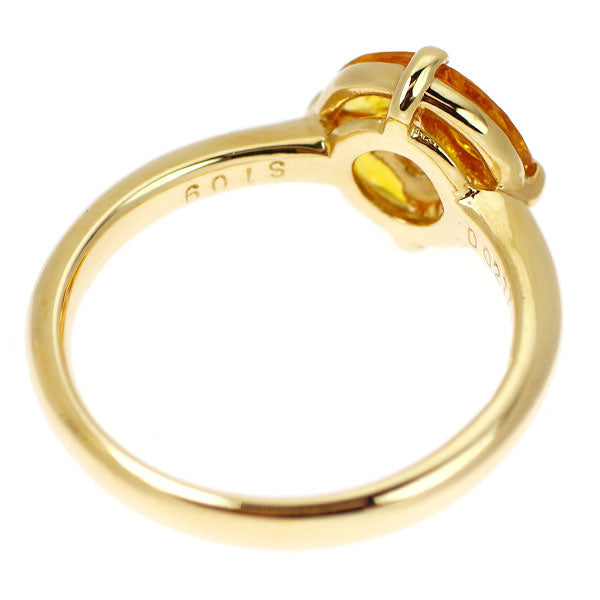 K18YG イエロー サファイア ダイヤモンド リング 1.09ct D0.277ct
