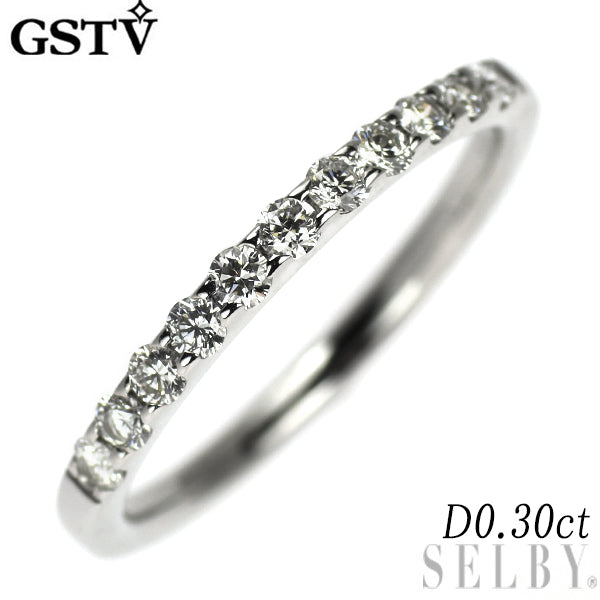 GSTV Pt950 ダイヤモンド リング 0.30ct ハーフエタニティ