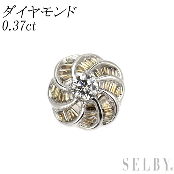 K18WG ダイヤモンド ペンダントトップ 0.37ct