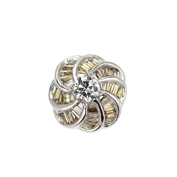 K18WG ダイヤモンド ペンダントトップ 0.37ct