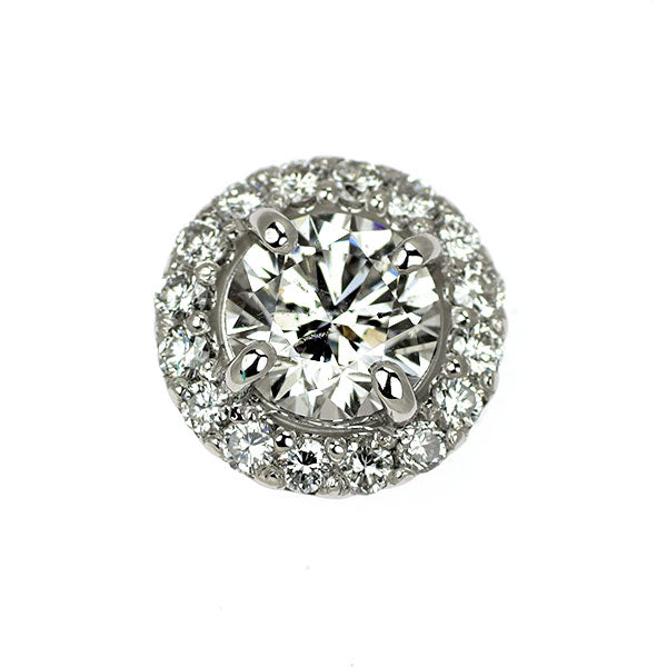 新品 Pt950 ダイヤモンド ペンダントトップ 1.034ct F SI2 VG D0.30ct【エスコレ】