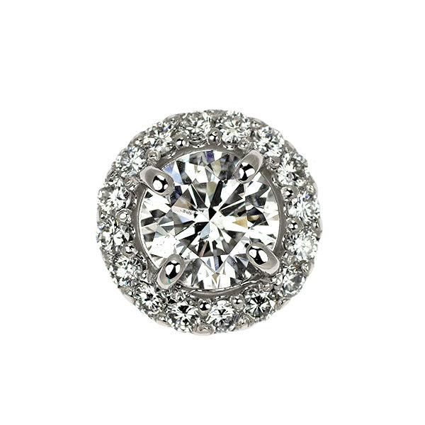 新品 Pt950 ダイヤモンド ペンダントトップ 1.034ct F SI2 VG D0.30ct【エスコレ】