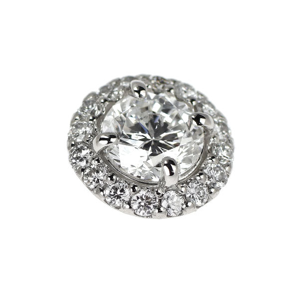 新品 Pt950 ダイヤモンド ペンダントトップ 1.054ct E SI2 G D0.30ct【エスコレ】