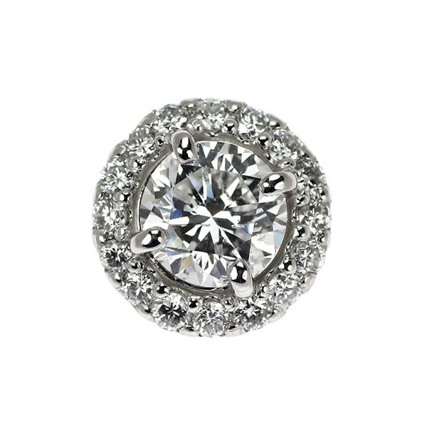 新品 Pt950 ダイヤモンド ペンダントトップ 1.054ct E SI2 G D0.30ct【エスコレ】