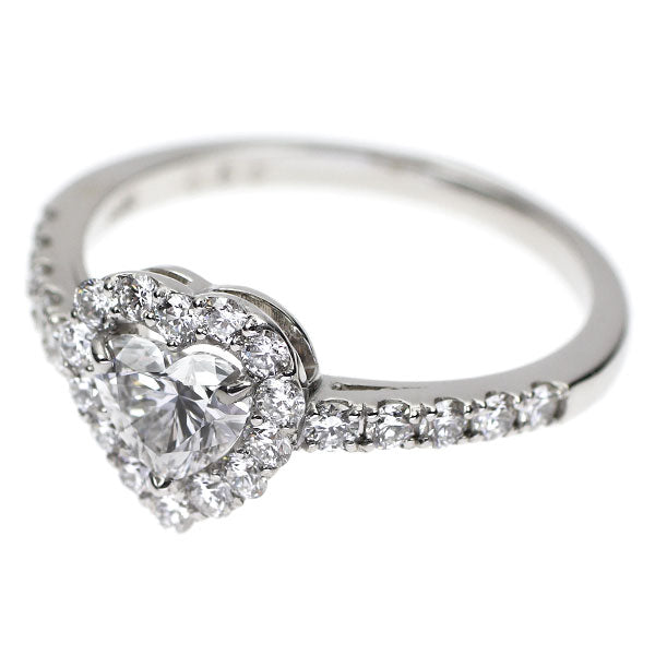 新品 Pt950 最高級ハートシェイプ ダイヤモンド リング 0.50ct D IF EX/EX D0.43ct 【エスコレ】