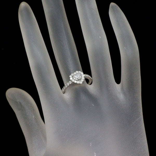 新品 Pt950 最高級ハートシェイプ ダイヤモンド リング 0.50ct D IF EX/EX D0.43ct 【エスコレ】