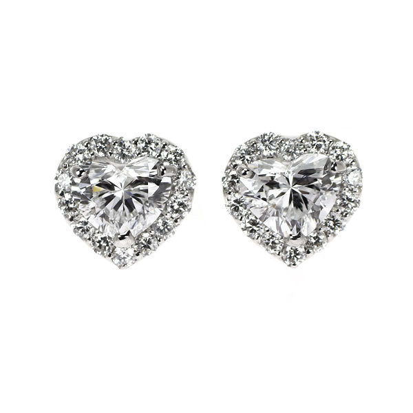 新品 Pt950/ Pt900 最高級ハートシェイプ ダイヤモンド ピアス 1.00ct D IF EX/VG D0.26ct 【エスコレ】