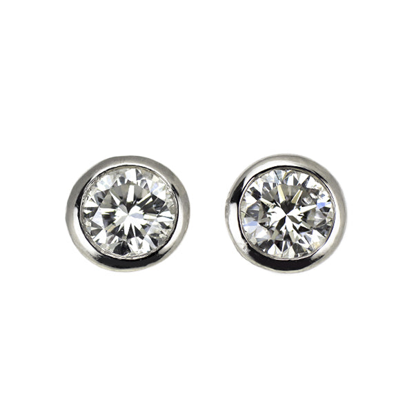 新品 Pt950/ Pt900 ダイヤモンド ピアス 1.053ct G SI1/SI2 G 【エスコレ】