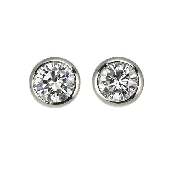 新品 Pt950/ Pt900 ダイヤモンド ピアス 1.071ct E/G SI1/SI2 VG/G 【エスコレ】