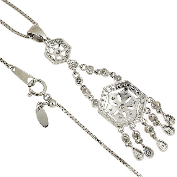 K18WG ダイヤモンド ペンダントネックレス 0.71ct