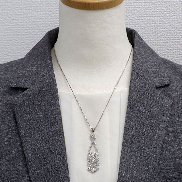 K18WG ダイヤモンド ペンダントネックレス 0.71ct