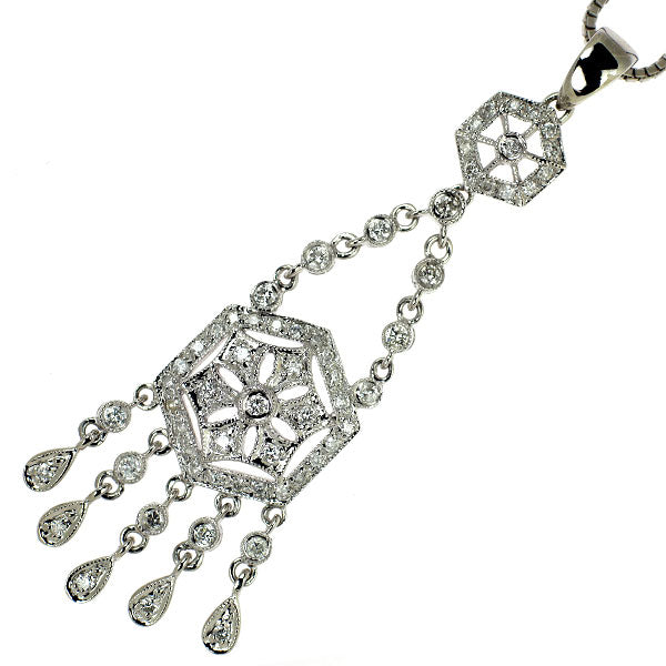 K18WG ダイヤモンド ペンダントネックレス 0.71ct