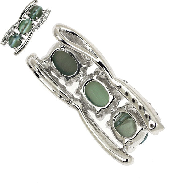 希少 K18WG アレキサンドライトキャッツアイ ダイヤモンド ペンダントトップ 2.26ct D0.15ct