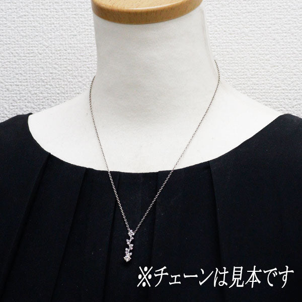 ケイウノ Pt900 ダイヤモンド 天然ピンク/カラーレスダイヤ ペンダントトップ 0.306ct H VVS2 VG PD0.08ct D0.15ct