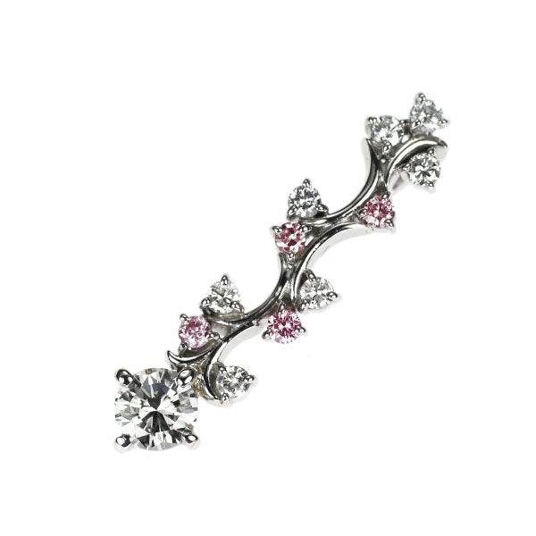 ケイウノ Pt900 ダイヤモンド 天然ピンク/カラーレスダイヤ ペンダントトップ 0.306ct H VVS2 VG PD0.08ct D0.15ct