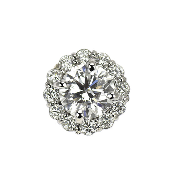 新品 Pt950 ダイヤモンド ペンダントトップ 0.606ct F SI1 VG D0.17ct【エスコレ】