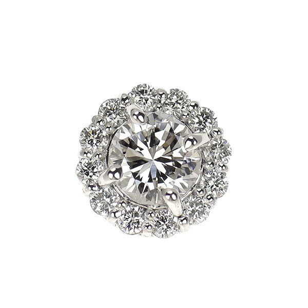 新品 Pt950 ダイヤモンド ペンダントトップ 0.510ct E VS1 G D0.17ct【エスコレ】