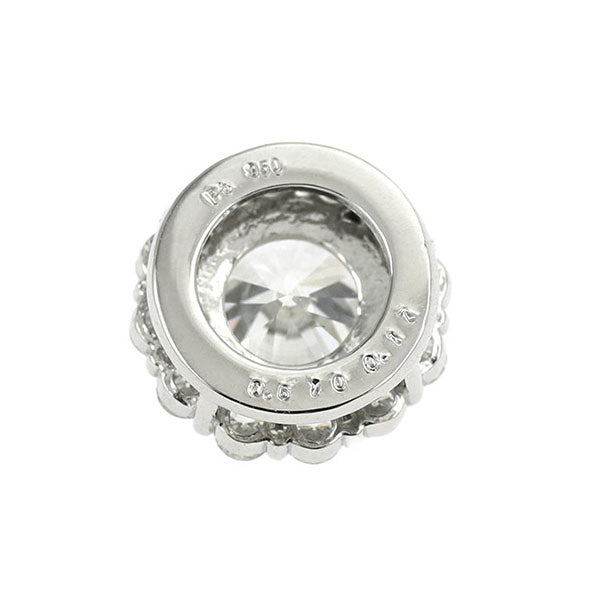 新品 Pt950 ダイヤモンド ペンダントトップ 0.610ct F SI2 G D0.17ct【エスコレ】