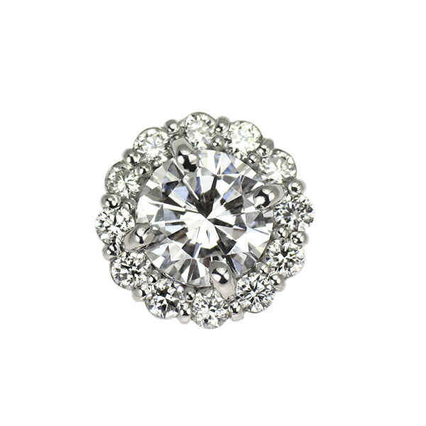 新品 Pt950 ダイヤモンド ペンダントトップ 0.502ct D SI2 VG D0.17ct【エスコレ】