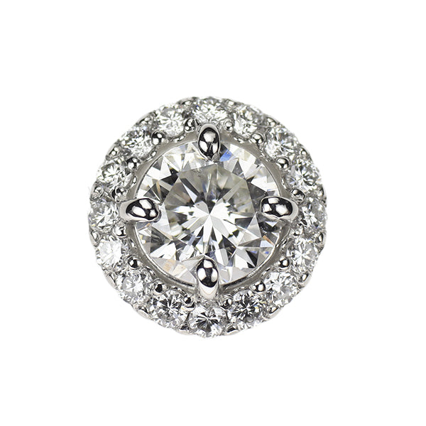 新品 Pt950 ダイヤモンド ペンダントトップ 1.028ct G SI2 G D0.30ct【エスコレ】