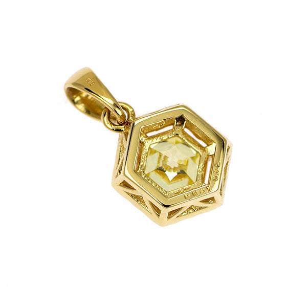 K18YG ダイヤモンド ペンダントトップ 0.641ct LY VVS2 D0.12ct
