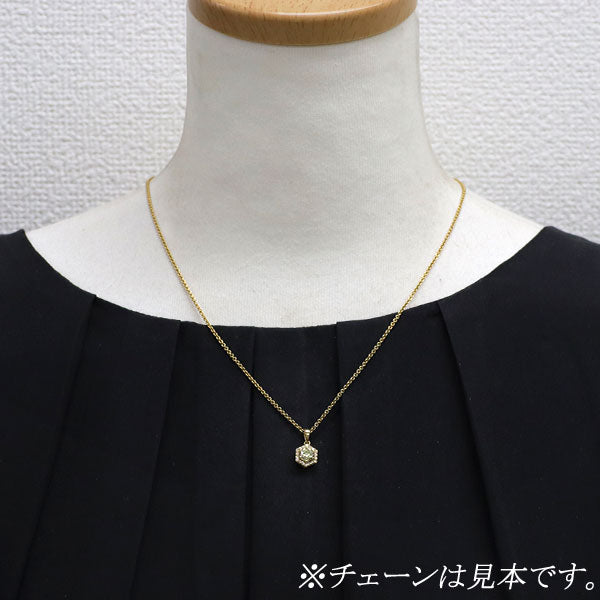 K18YG ダイヤモンド ペンダントトップ 0.641ct LY VVS2 D0.12ct