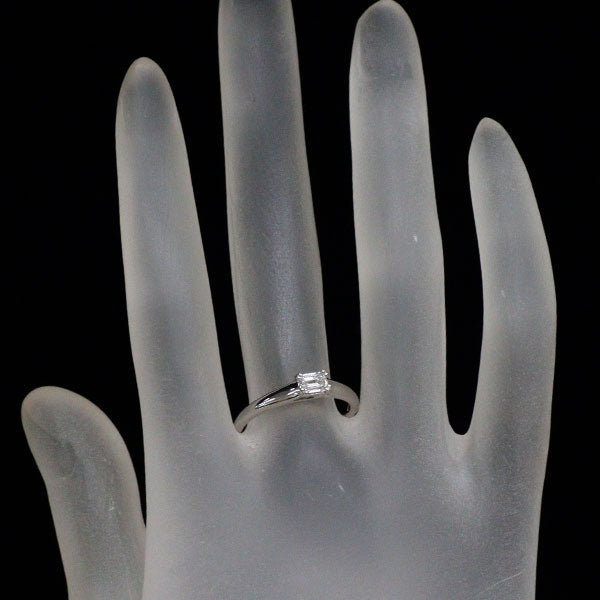 GSTV Pt950 エメラルドカット ダイヤモンド リング 0.30ct D SI1 EX/VG