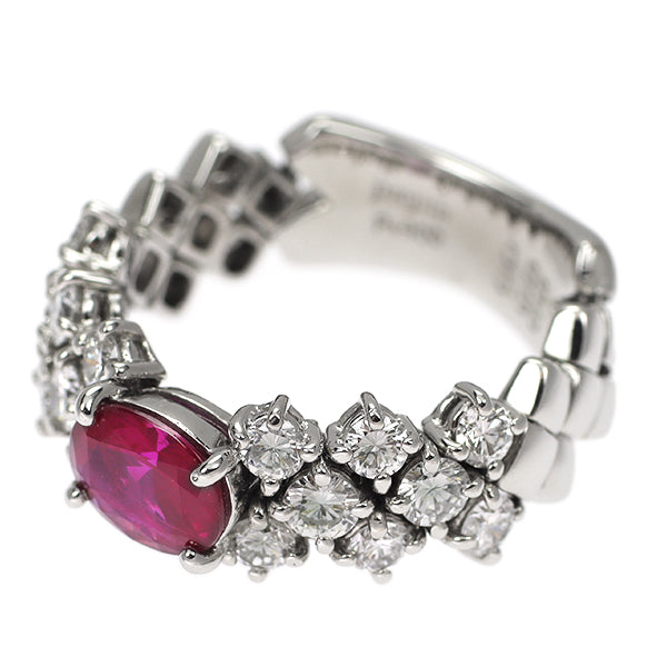 プレフィート Pt900 ルビー ダイヤモンド リング 0.88ct D0.98ct