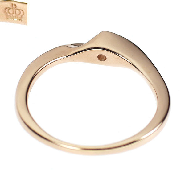 ロイヤルアッシャー K18PG ダイヤモンド リング 0.15ct D0.02ct