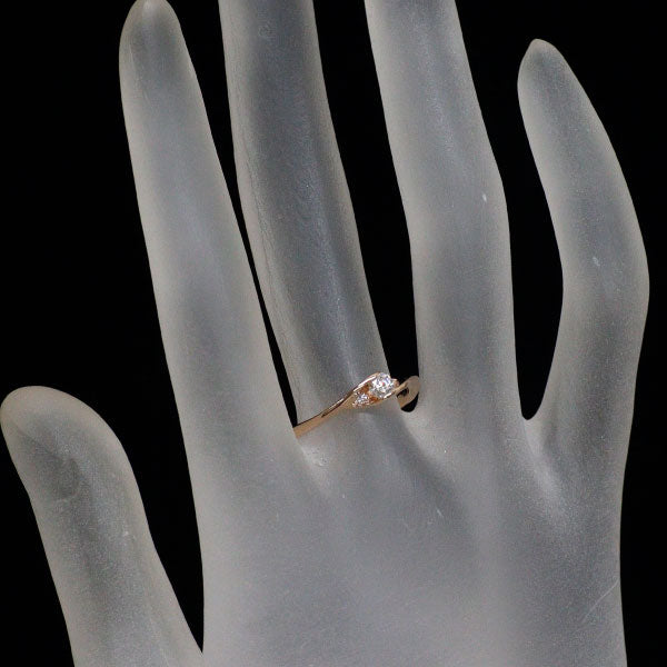 ロイヤルアッシャー K18PG ダイヤモンド リング 0.15ct D0.02ct