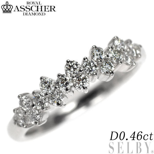 ロイヤルアッシャー Pt900 ダイヤモンド リング 0.46ct