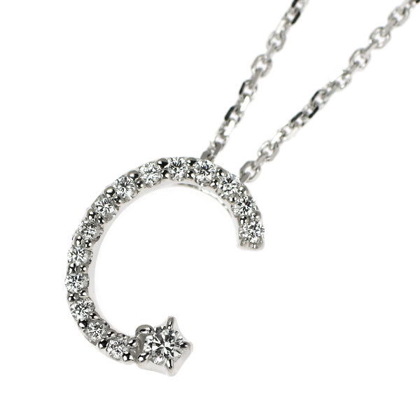 ロイヤルアッシャー Pt900/ Pt850 ダイヤモンド ペンダントネックレス 0.09ct イニシャル「C」