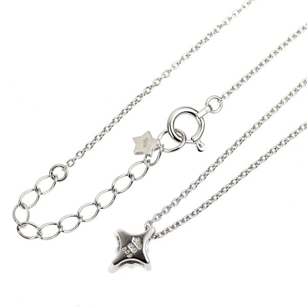 スタージュエリー K18WG ダイヤモンド ペンダントネックレス 0.09ct
