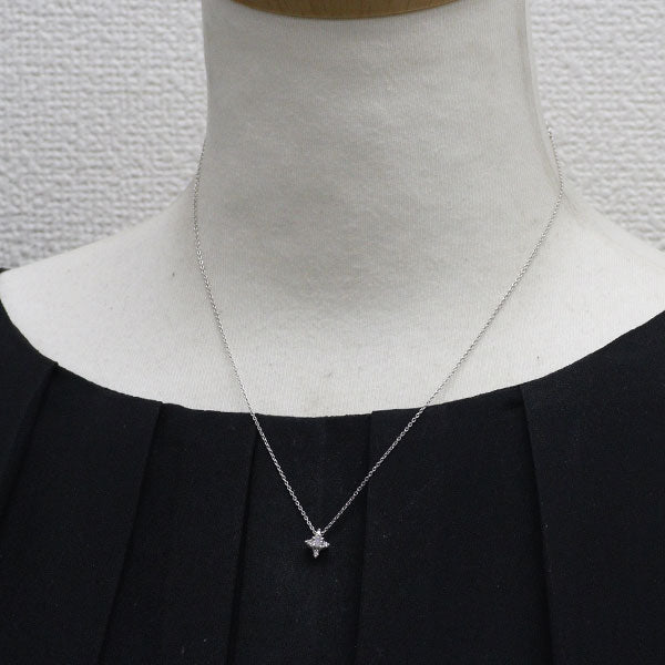 スタージュエリー K18WG ダイヤモンド ペンダントネックレス 0.09ct