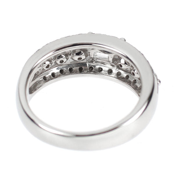 Pt900 エメラルドカット ダイヤモンド リング 0.507ct D0.62ct