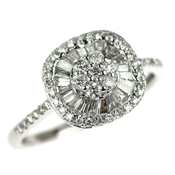 K18WG ダイヤモンド リング 0.50ct