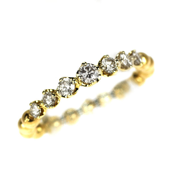 K18YG ダイヤモンド リング 0.50ct 伸縮式 フリーサイズ