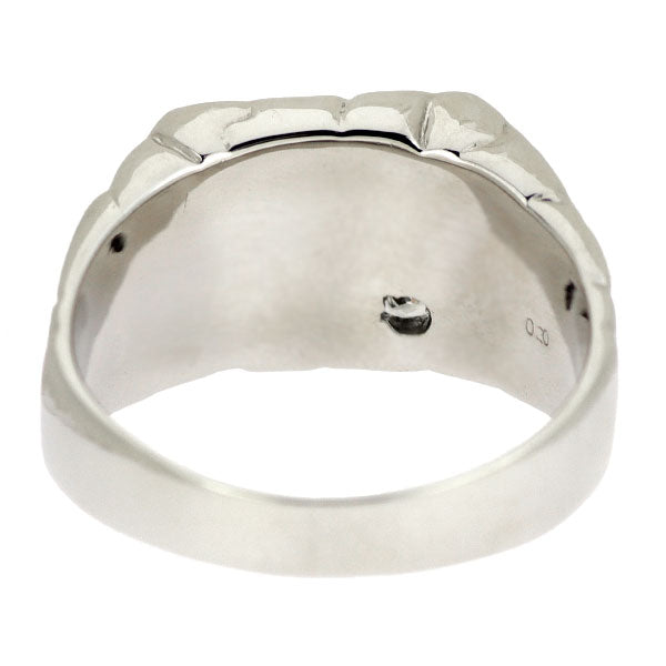 Pt900 プリンセスカット ダイヤモンド リング 0.20ct 印台