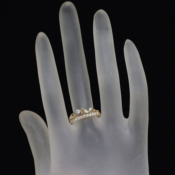 K18YG ダイヤモンド リング 0.41ct ティアラ