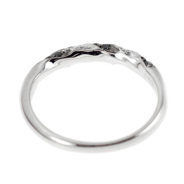 K18WG ブラック/カラーレス ダイヤモンド リング 0.19ct D0.11ct