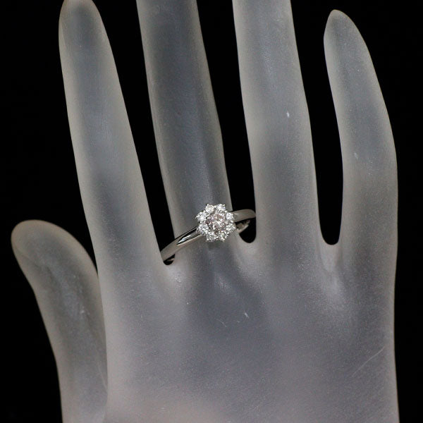 希少 Pt900 天然ピンクダイヤモンド リング 0.258ct D0.34ct